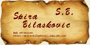 Spira Bilašković vizit kartica
